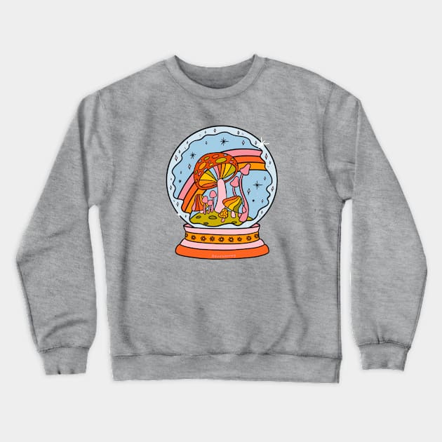 Mushroom Snow Glove Crewneck Sweatshirt by Doodle by Meg